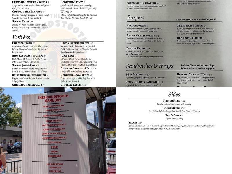 The Houndstooth Menu