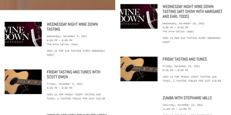 The Wine Cellar Menu