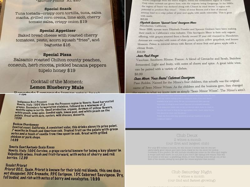 Red or White Wine Mobile Menu