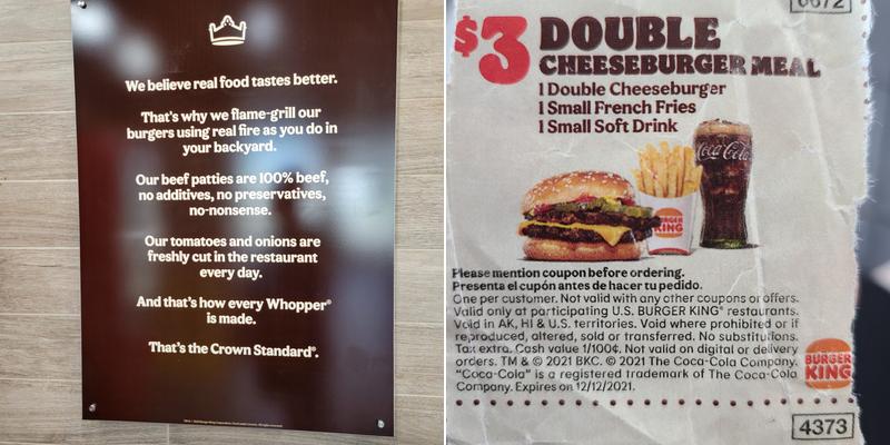 Burger King Menu
