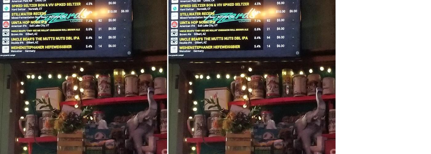 Lyzzard's Lounge Menu