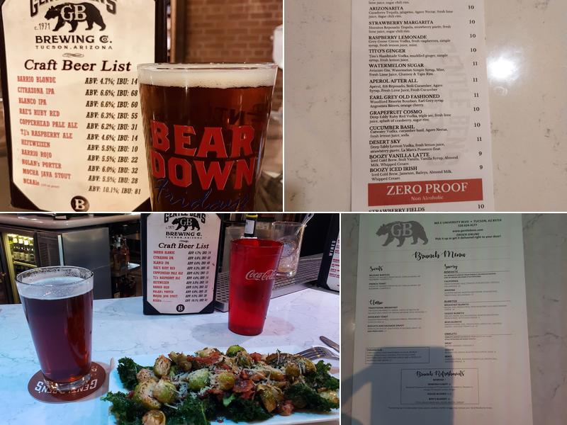 Gentle Ben's Brewing Menu