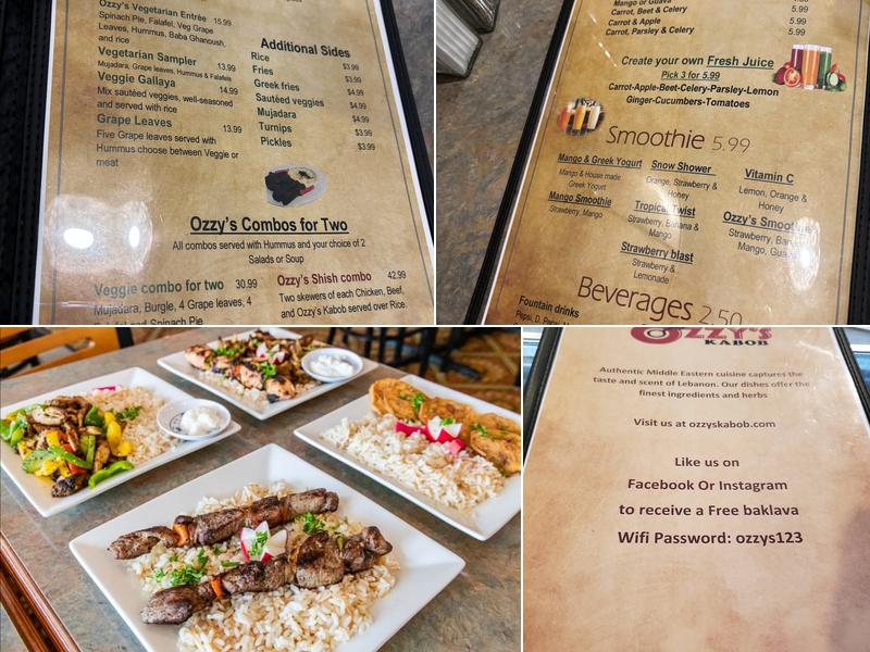 Ozzys Kabob Menu