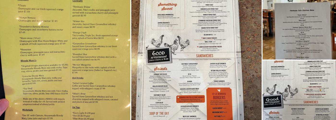 Henhouse Cafe Menu