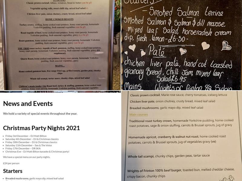 The Fusilier Bar & Restaurant Menu