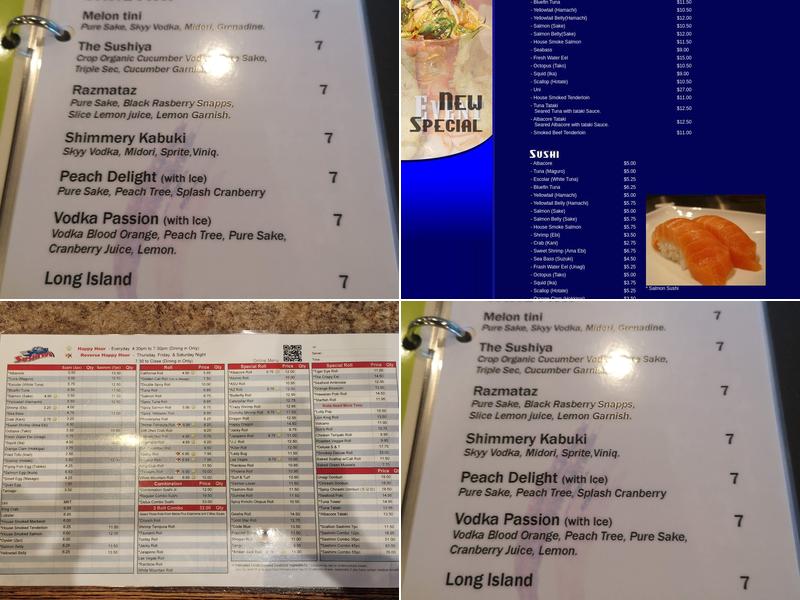 Sushiya Menu