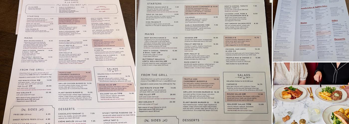 Café Rouge - St Paul’s Menu