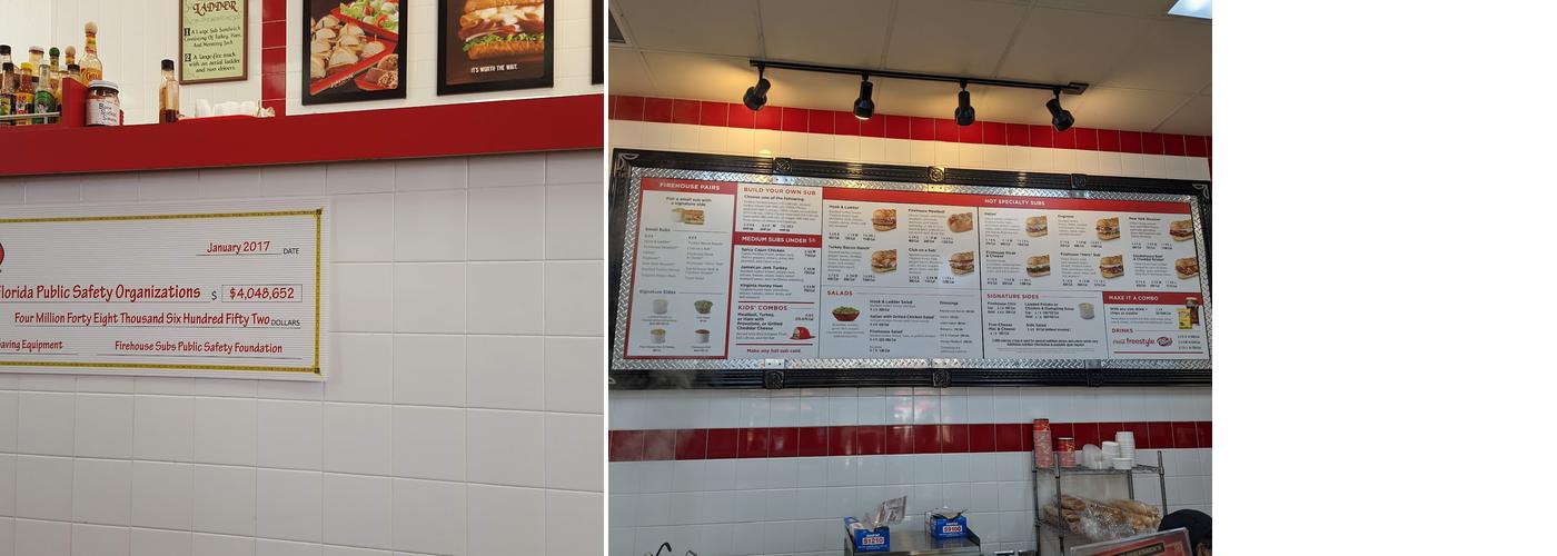 Firehouse Subs Winter Garden Menu