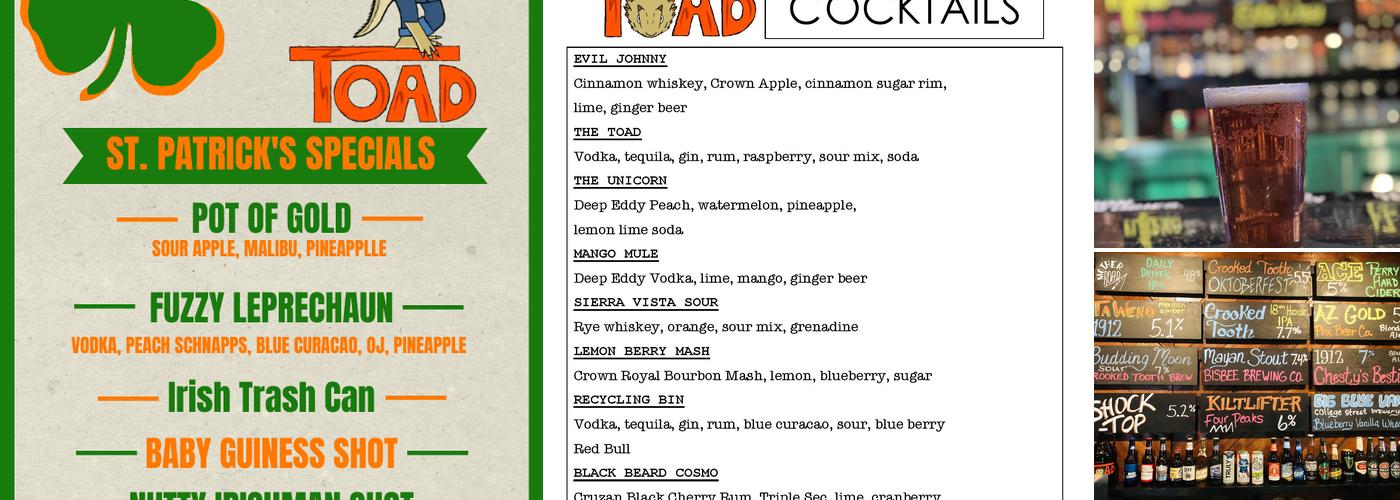 The Horned TOAD Menu