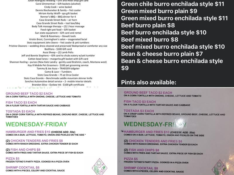 JEWELS DESERT SANDS INC Menu