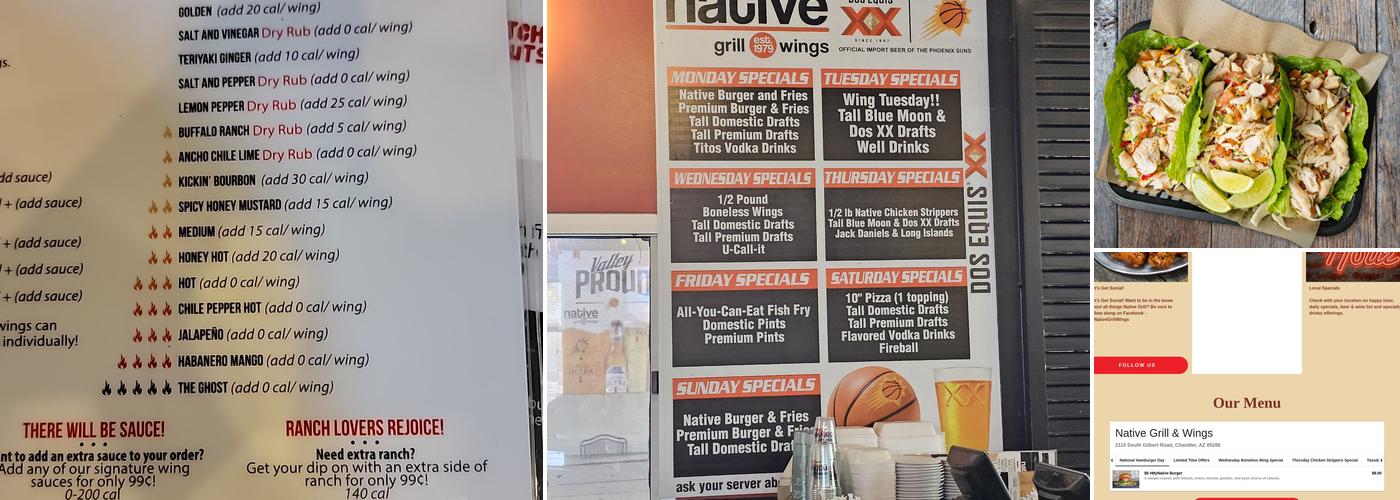Native Grill & Wings Menu