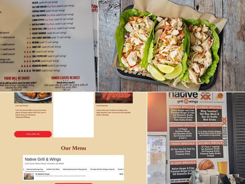 Native Grill & Wings Menu