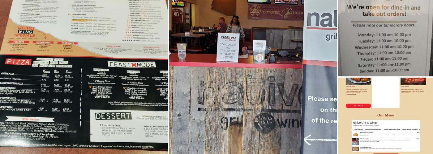 Native Grill & Wings Menu