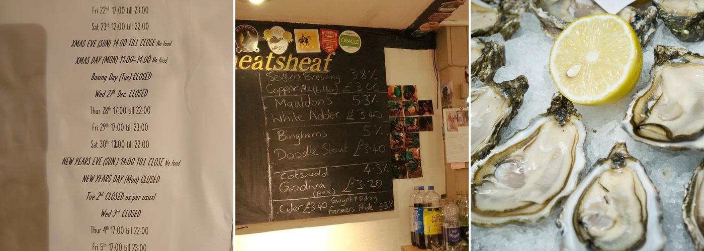 Wheatsheaf at Tattingstone Menu