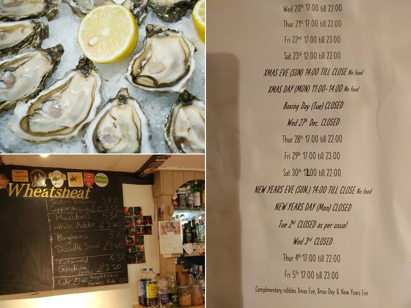 Wheatsheaf at Tattingstone Menu