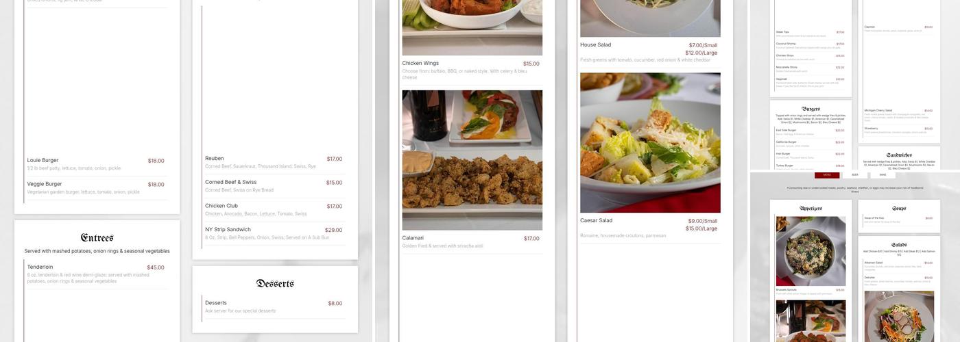 Downtown Louie's Grill Menu