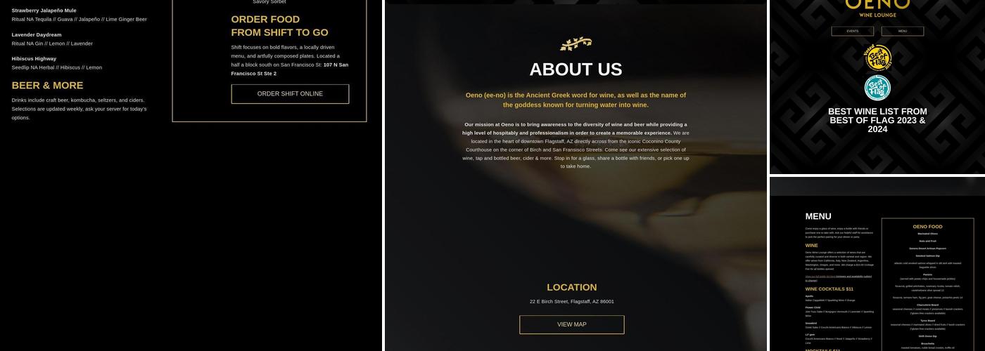 Oeno Wine Lounge Menu