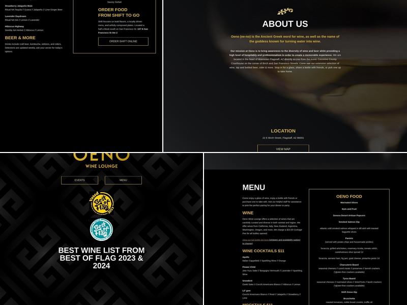 Oeno Wine Lounge Menu