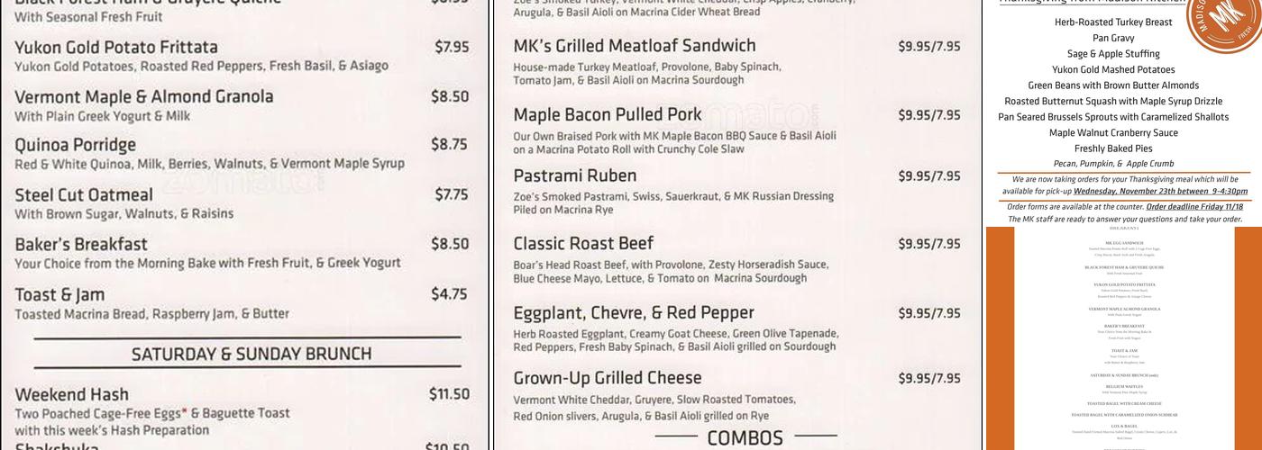 Madison Kitchen Menu