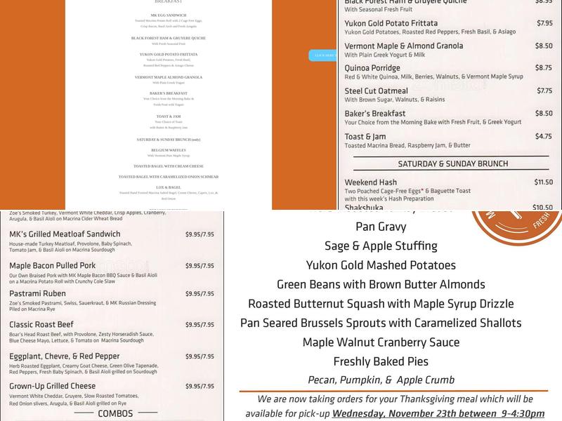 Madison Kitchen Menu