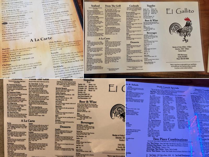 El Gallito Menu