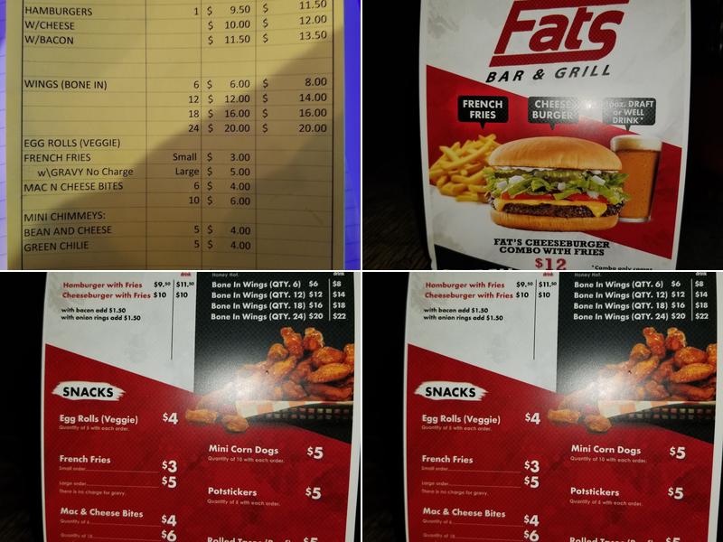 FATS Menu