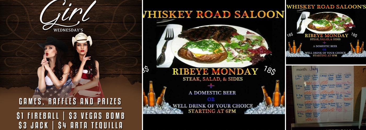 Whiskey Road Saloon Menu