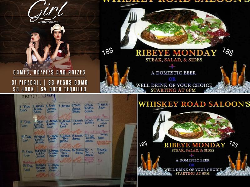 Whiskey Road Saloon Menu