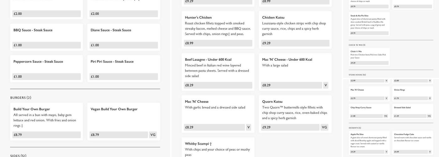 Man on the Moon Menu