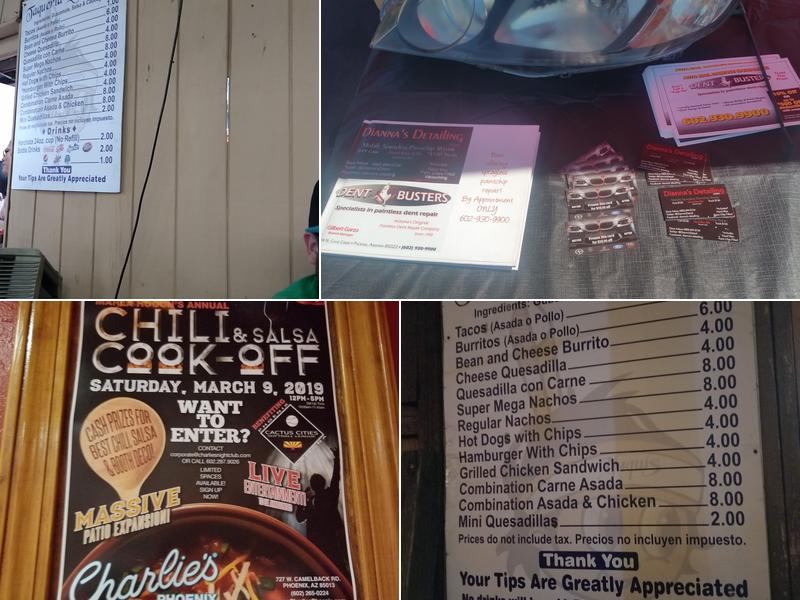 Charlie's Phoenix Menu