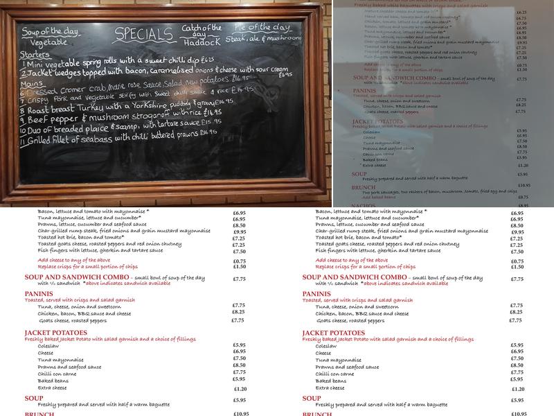 Queens Head Menu