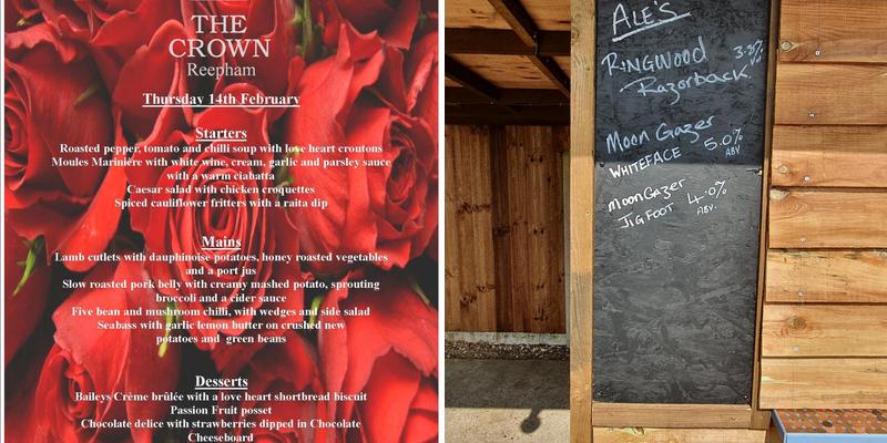 The Crown Public House Menu