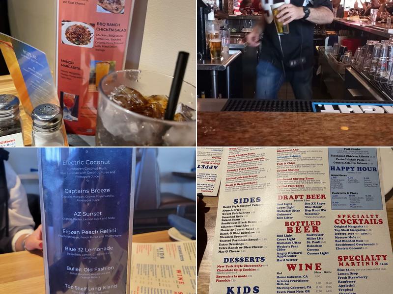 Blue 32 Sports Grill Menu