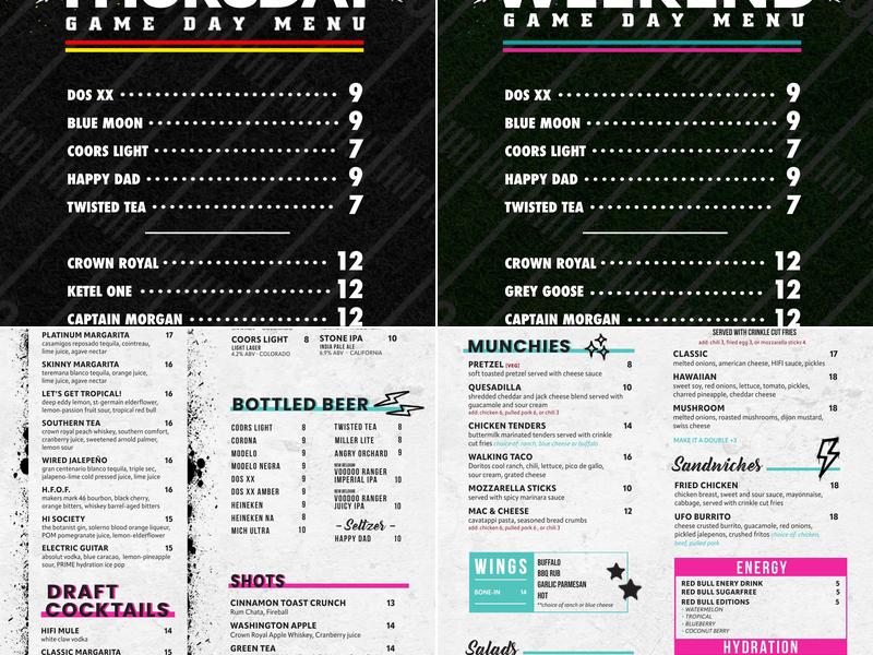 Hi Fi Kitchen Cocktails Menu