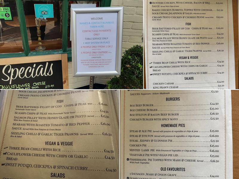 The Butt Of Sherry Menu