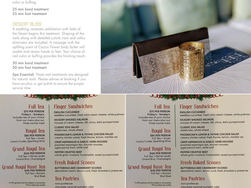 Thirsty Camel Lounge Menu