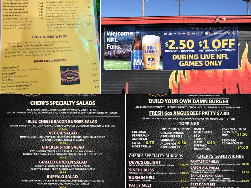 AiNT NICKS TAVERN Menu