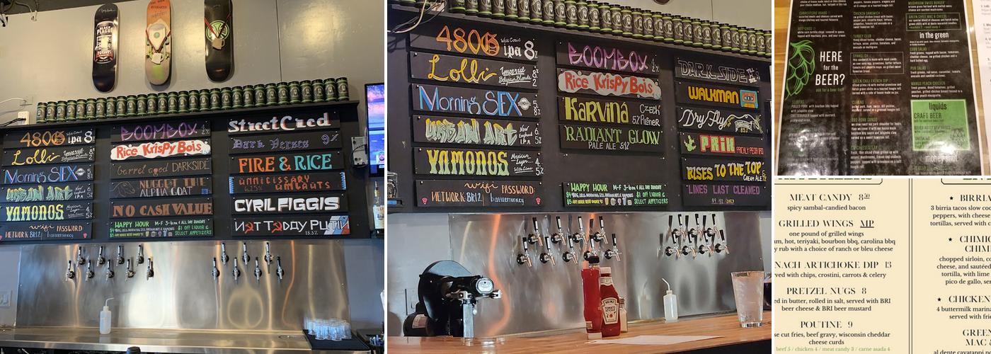 Beer Research Institute Menu