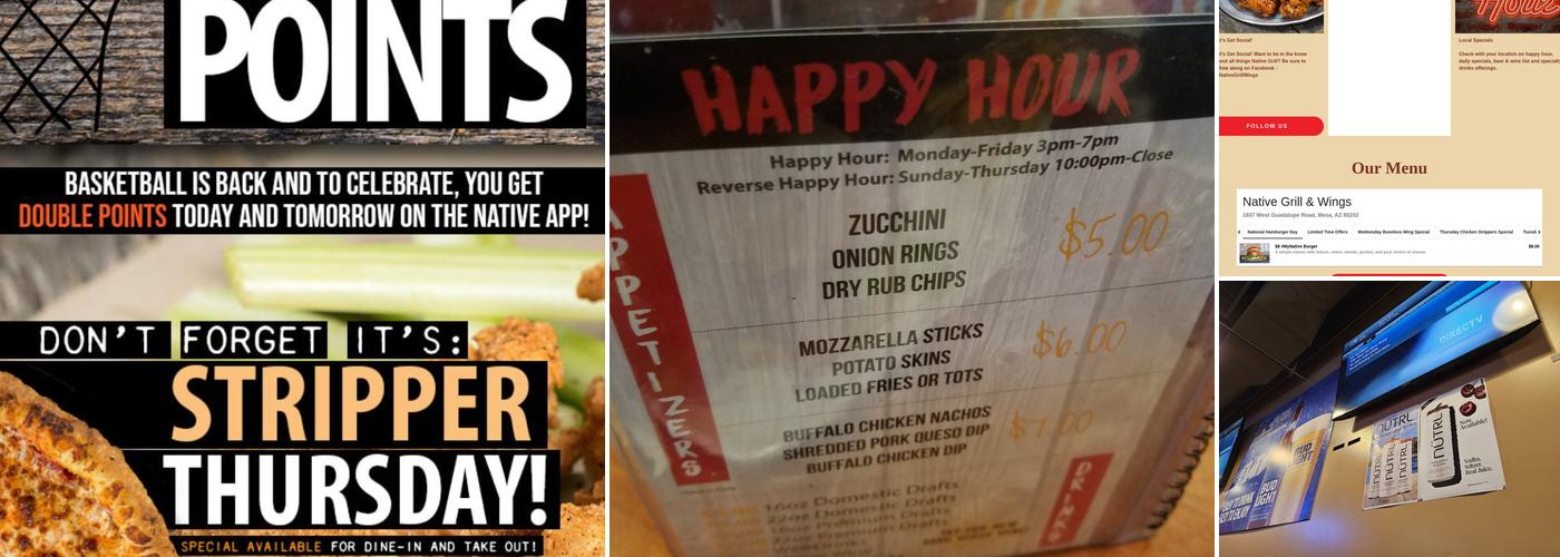 Native Grill & Wings Menu