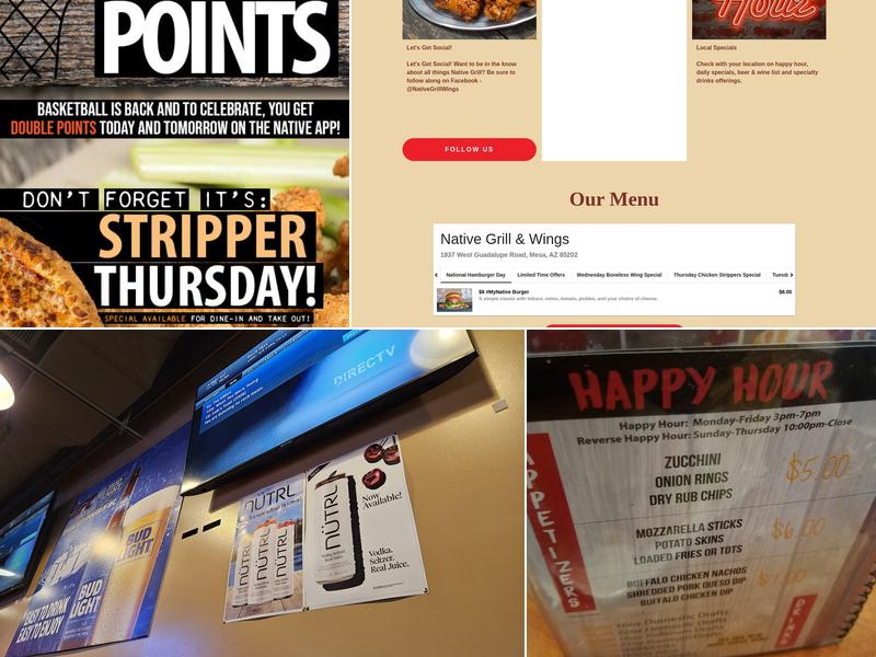 Native Grill & Wings Menu