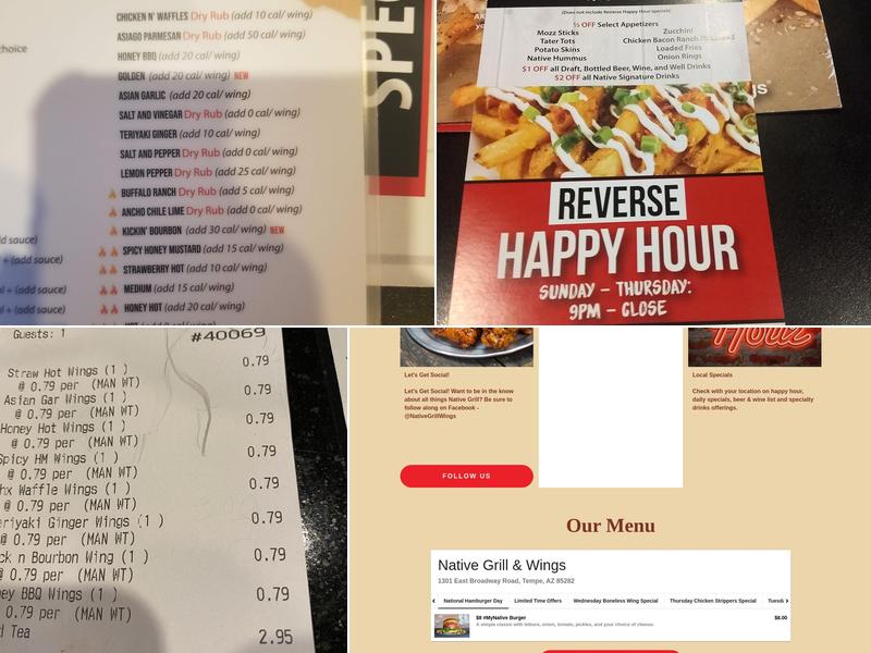 Native Grill & Wings Menu