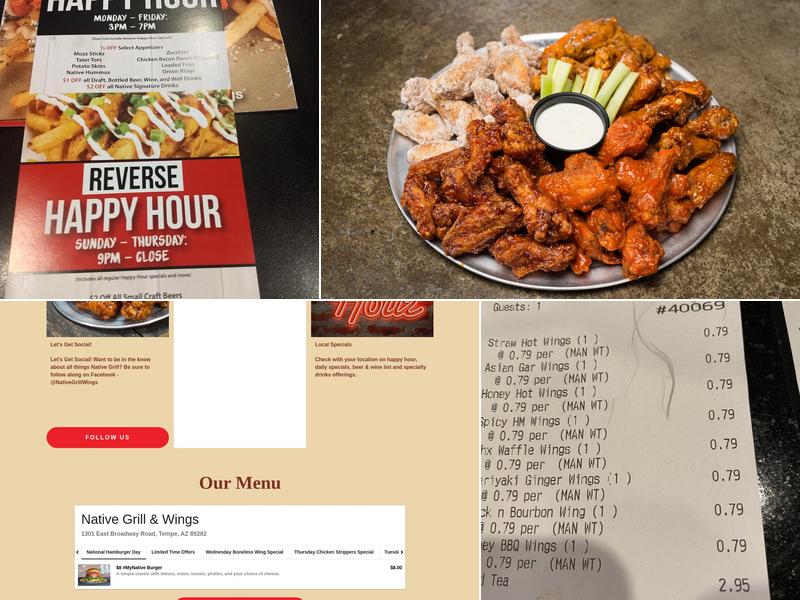 Native Grill & Wings Menu