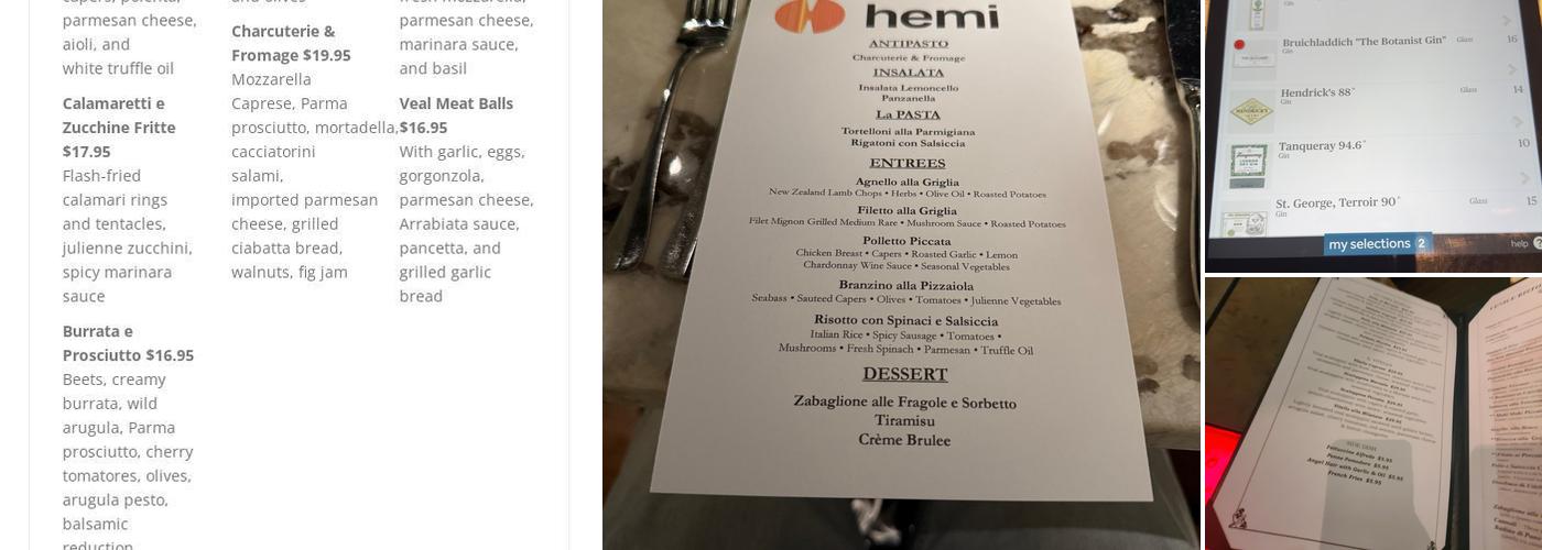 Venice Menu