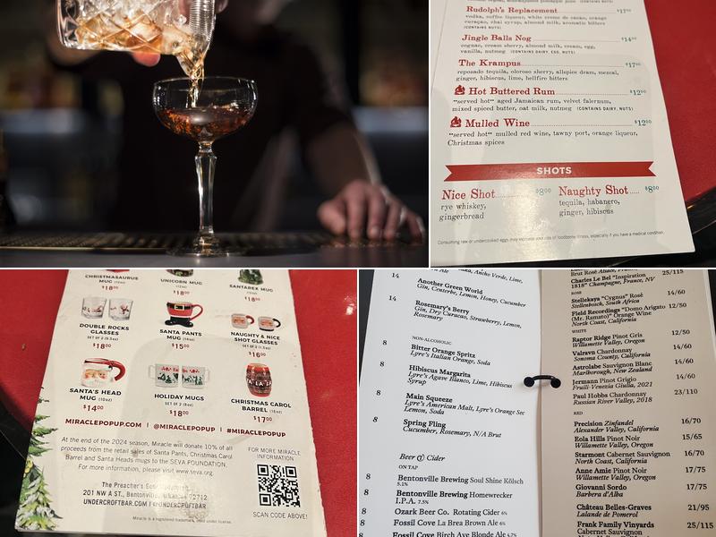Undercroft Menu