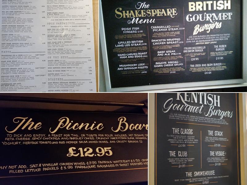 The Shakespeare Menu