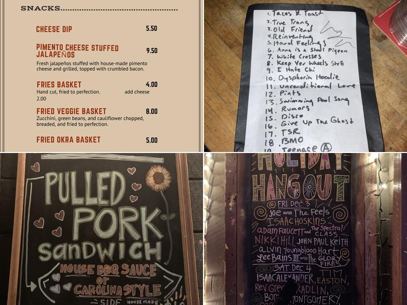 White Water Tavern Menu