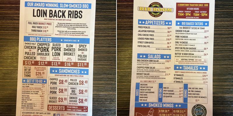 The Beer Garden Menu