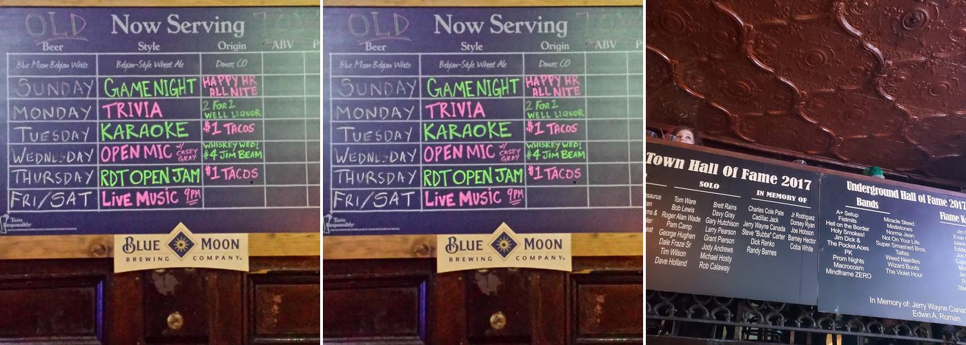 Old Town Grain & Feed Menu