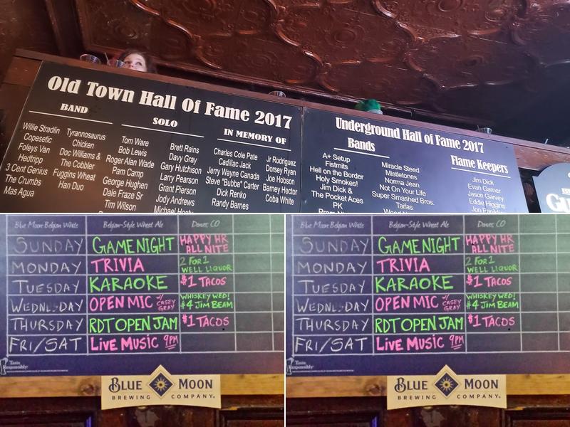 Old Town Grain & Feed Menu