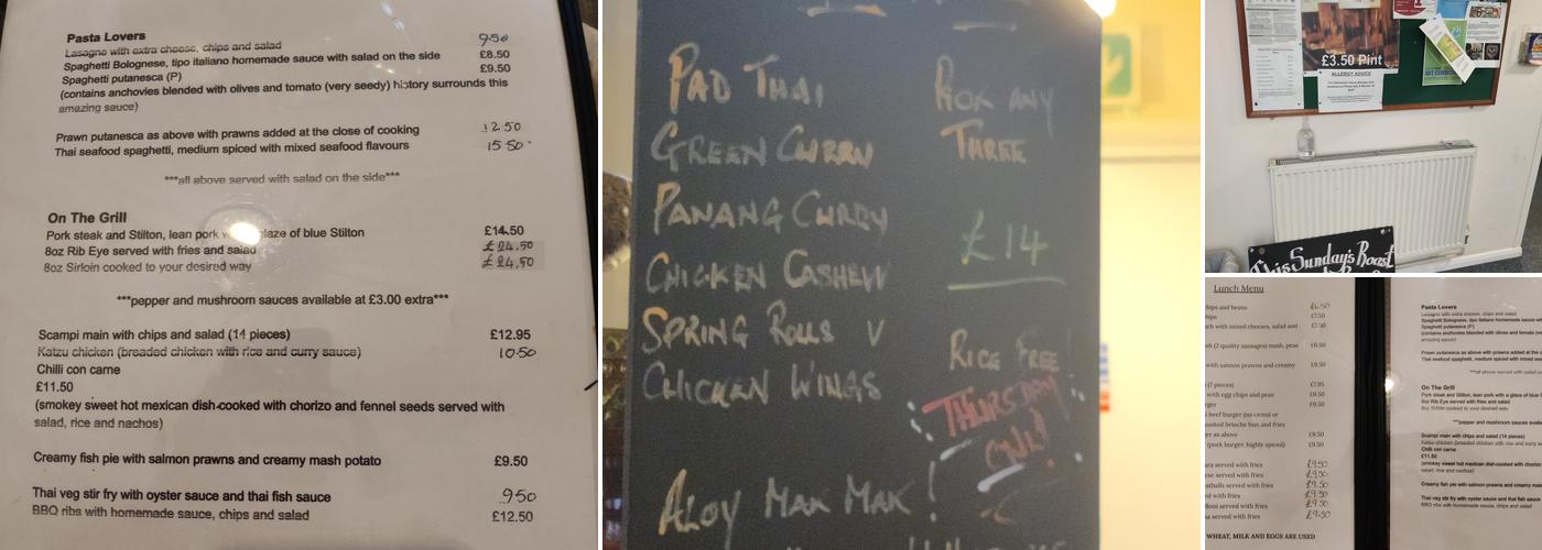 The Retreat Public House Menu